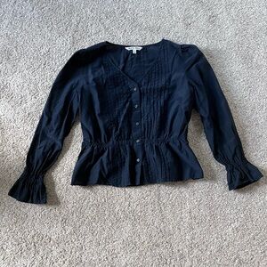 Alex mill cotton/silk button front blouse